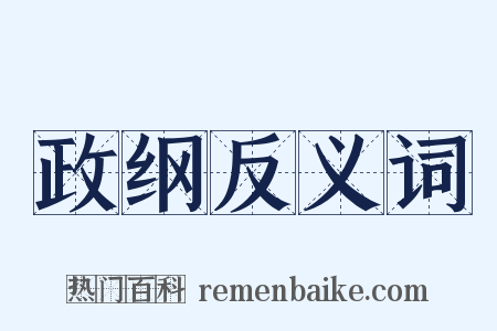 政纲反义词是什么意思的图片